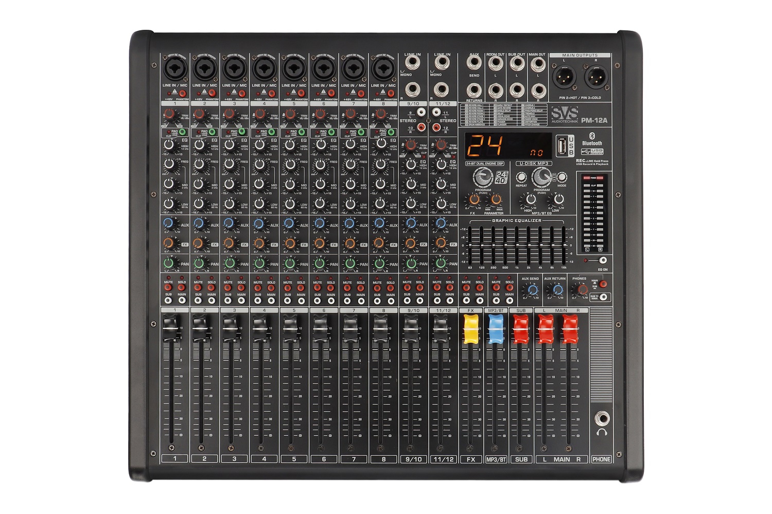SVS Audiotechnik mixers PM-12A Активный аналоговый микшерный пульт, 12-канальный в Грозном